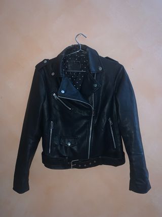 Giacca in pelle nera