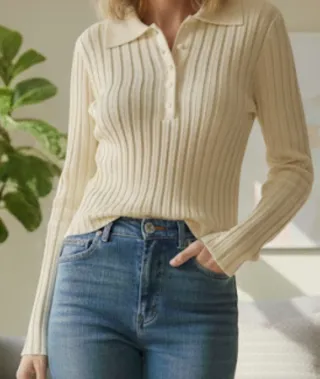 Jersey Zara crema S/M mujer