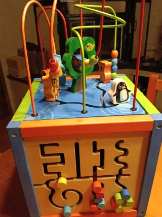 Cubo Actividades Bebé Madera