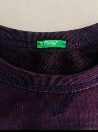 Felpa Benetton donna tg L viola