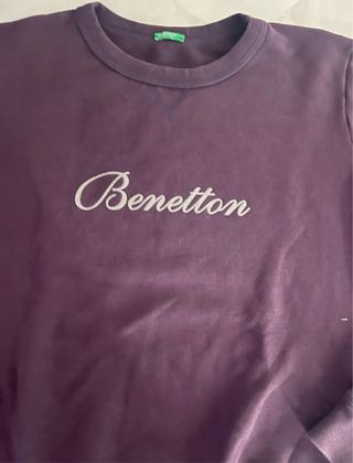 Felpa Benetton donna tg L viola