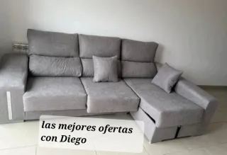 Nuovo divano chaise longue in tessuto Aqualine, ideale per famiglie e animali domestici