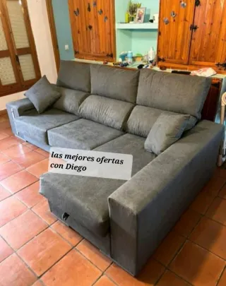 Nuovo divano chaise longue in tessuto Aqualine, ideale per famiglie e animali domestici