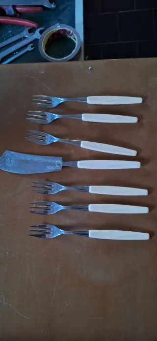 Set 6 forchette e paletta per dolci vintage