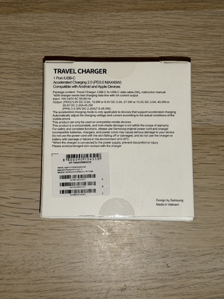 Caricabatterie Samsung 45W con cavo originale