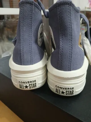 Converse Pelle Blu Tg 38.5