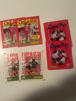 LIGA 6 bustine di figurine mai aperte