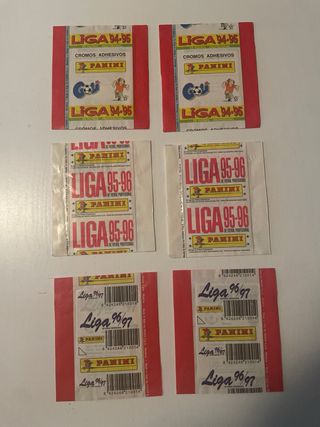 LIGA 6 bustine di figurine mai aperte