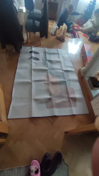 Grande tappeto beige/grigio per ingresso/soggiorno