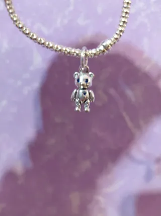 Charm Pandora Orsetto Teddy Argento Blu