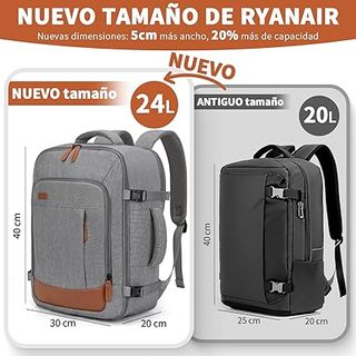 ZOMFELT Mochila Cabina 40x30x20cm 24 Litros Gris