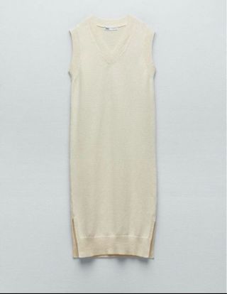 Vestido Zara Beige
