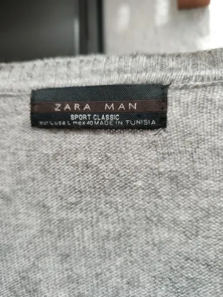 Jersey Zara Lana Talla L Gris