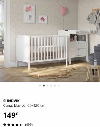 Cuna SUNDVIK Blanca 60x120 cm