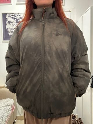 Cazadora bomber gris multicolor