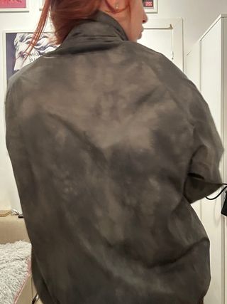 Cazadora bomber gris multicolor