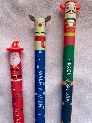 Set 3 penne cancellabili natalizie simil Legami