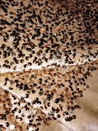 Metri 1.50 tessuto Paillettes oro