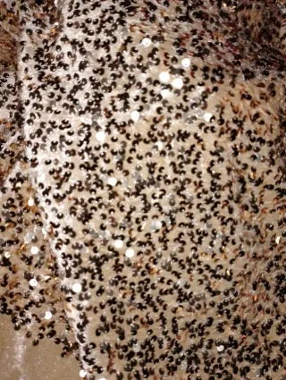 Metri 1.50 tessuto Paillettes oro