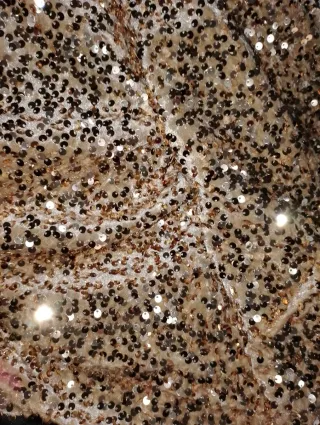 Metri 1.50 tessuto Paillettes oro
