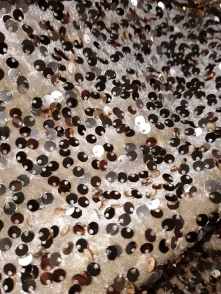 Metri 1.50 tessuto Paillettes oro