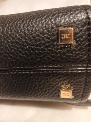 Borsa Elisabetta Franchi nera con dettagli oro