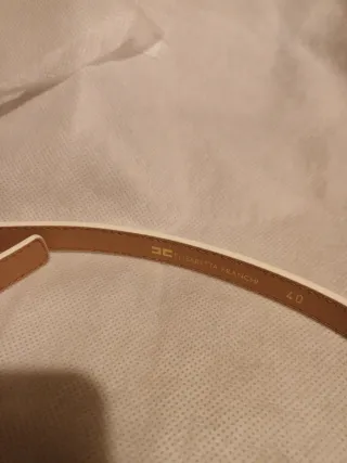 Cintura Elisabetta Franchi Oro e Bianca