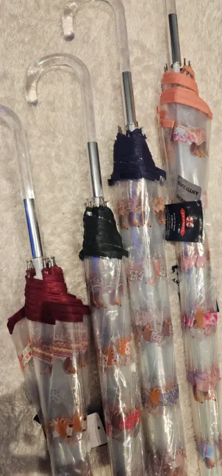 Paraguas transparente perro salchicha