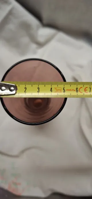 Vaso Vetro Vintage Marrone. Viola Trasparente