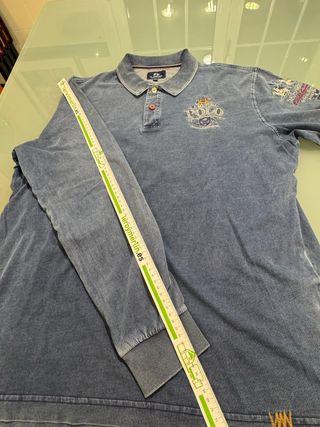 Polo La Martina Manga Larga Azul XXL