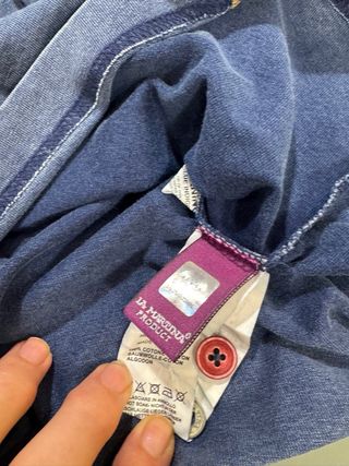 Polo La Martina Manga Larga Azul XXL