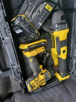 Radial y Taladro Stanley 18V