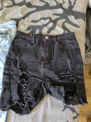 Lote 3 vaqueros cortos mujer