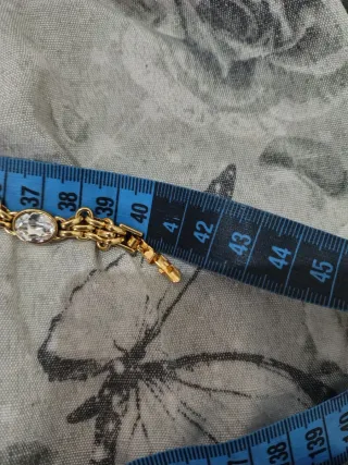 Collana Monet placcata oro con cristalli