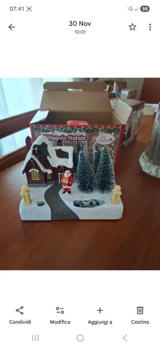 Villaggio Natale con luci e suoni