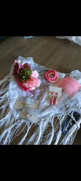 Traje Flamenca Niña Rosa