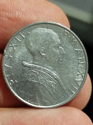 Moneta Vaticano 50 Lire 1955