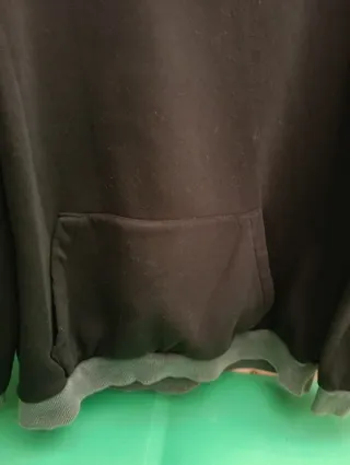 Felpa con cappuccio uomo nera