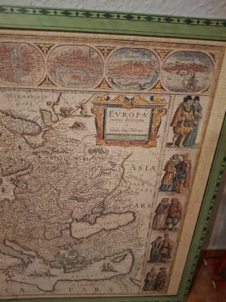 Puzzle Mappa del Mondo con Cornice Verde