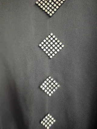 Top fiesta pedrería negro t.M