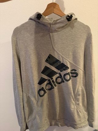 Sudadera Adidas Gris con Capucha