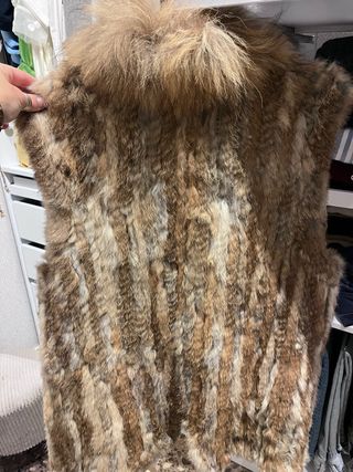 Chaleco de pelo de conejo talla única