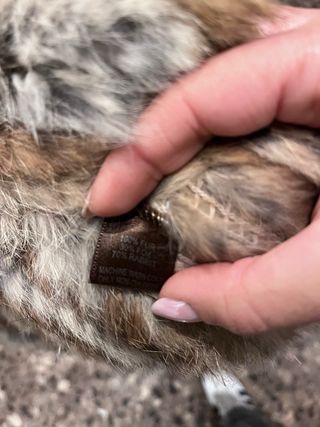 Chaleco de pelo de conejo talla única