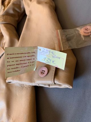 Chaqueta piel autentica color Camel
