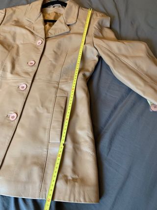 Chaqueta piel autentica color Camel