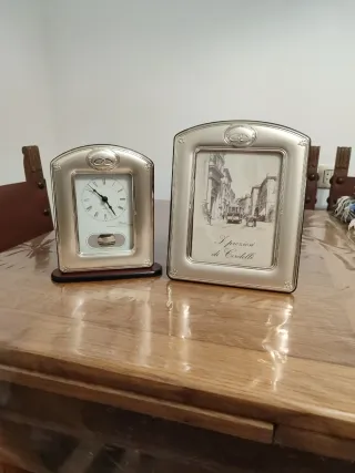 Orologio e Cornice in Argento per Matrimonio
