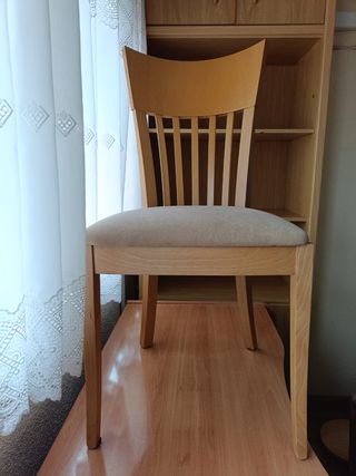 Mesa redonda extensible 100cm + 4 sillas