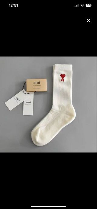 Calcetines Ami Paris blancos