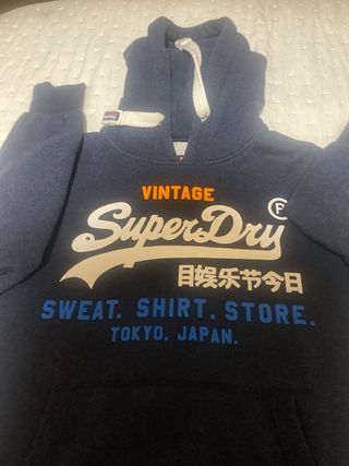Sudadera Superdry Talla L Azul Marino
