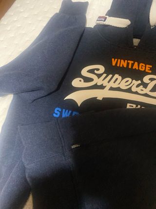 Sudadera Superdry Talla L Azul Marino